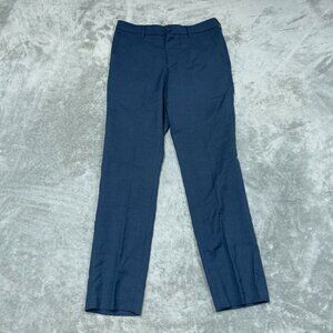 Duchamp London Mens Slim Fit Navy Blue Dress Pants 30x30 Stretch a1018